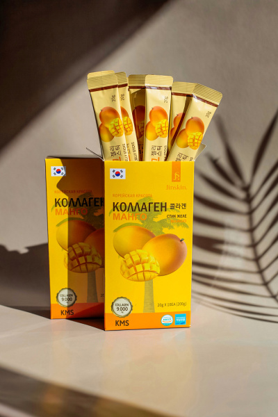 [JINSKIN] Коллагеновое желе со вкусом МАНГО в стиках, 20г*10шт 