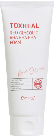 [ESTHETIC HOUSE] Пенка для умывания TOXHEAL RED GLYCOLIC AHA, BHA, PHA FOAM, 150 мл